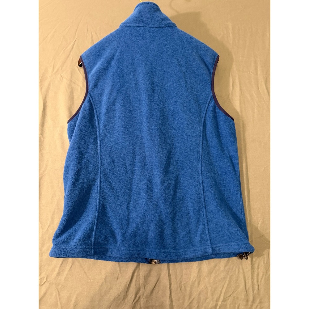 LL Bean Mens Fleece Vest Blue Full Zip Sleeveless Jacket VN01540 Size Medium - Picture 2 of 5